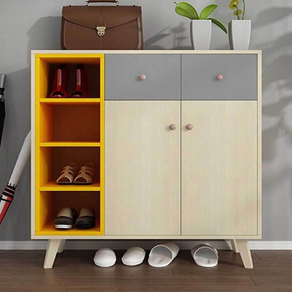 Tủ giày đẹp nhỏ gọn màu sắc độc đáo theo phong cách Bắc Âu hiện đại